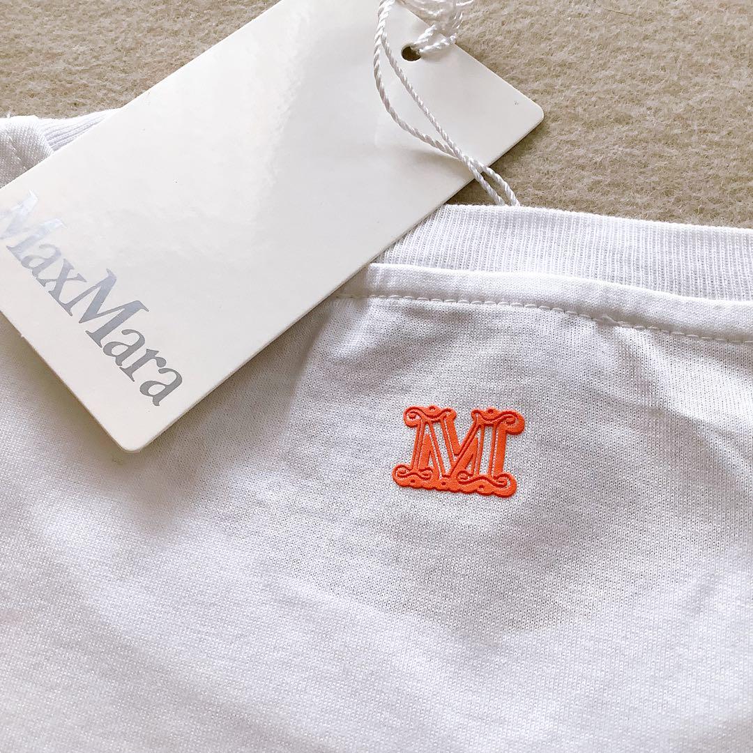 新品☆マックスマーラ MM1951 ロゴTシャツ ホワイト Sサイズ