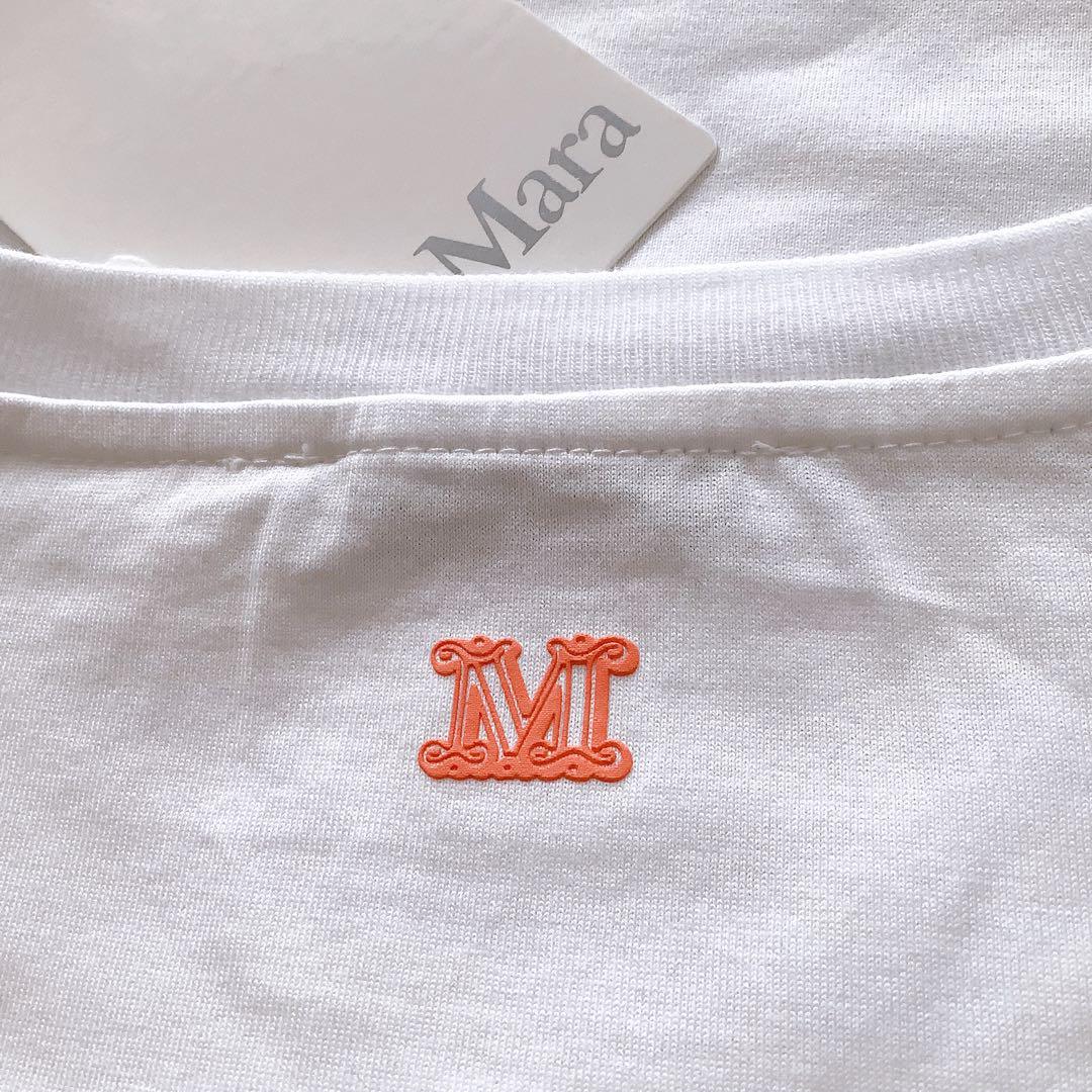 新品☆マックスマーラ MM1951 ロゴTシャツ ホワイト Sサイズ