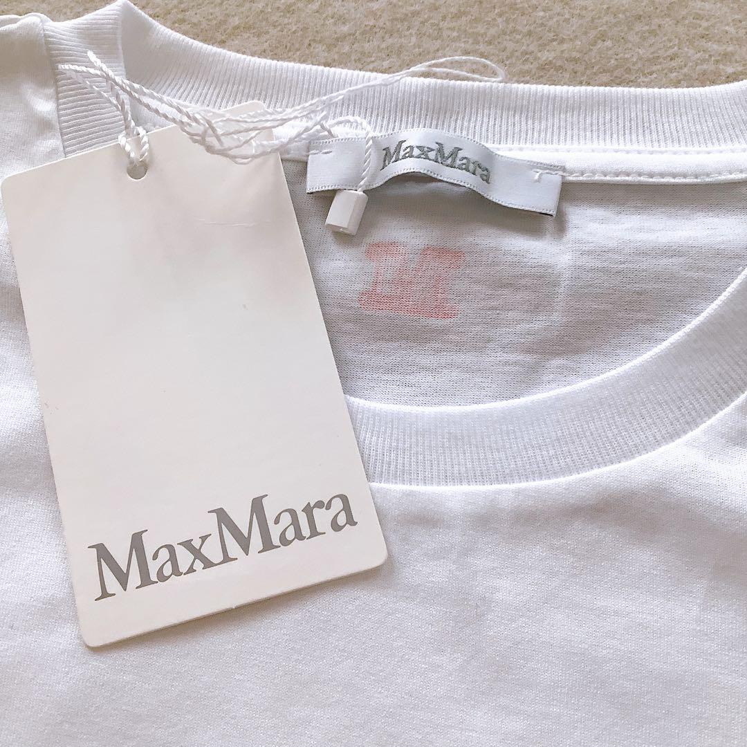 新品☆マックスマーラ MM1951 ロゴTシャツ ホワイト Sサイズ
