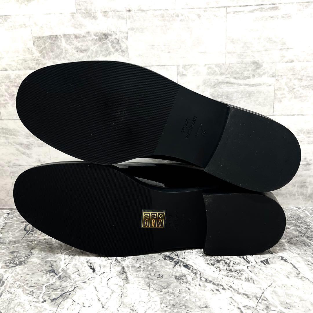 極美品✨スチュワートワイツマン ドレスシューズ パール 黒 レザー 24.5相当