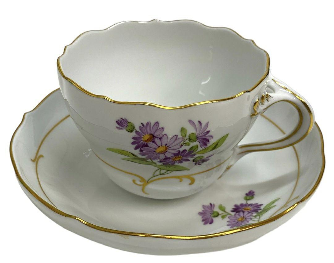 新品 マイセン ベーシックフラワー 一つ花 カップ&ソーサー 23ね209 新品 マイセン ベーシックフラワー 一つ花 カップ&ソーサー 23ね209