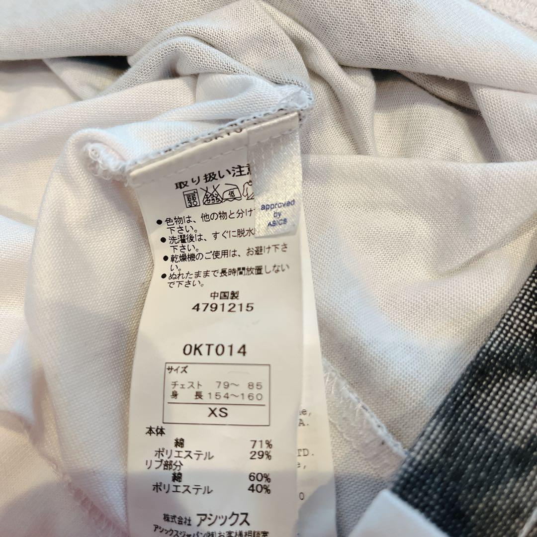 Onitsuka Tiger トラプリント　半袖Tシャツ XS モノクロ　白黒