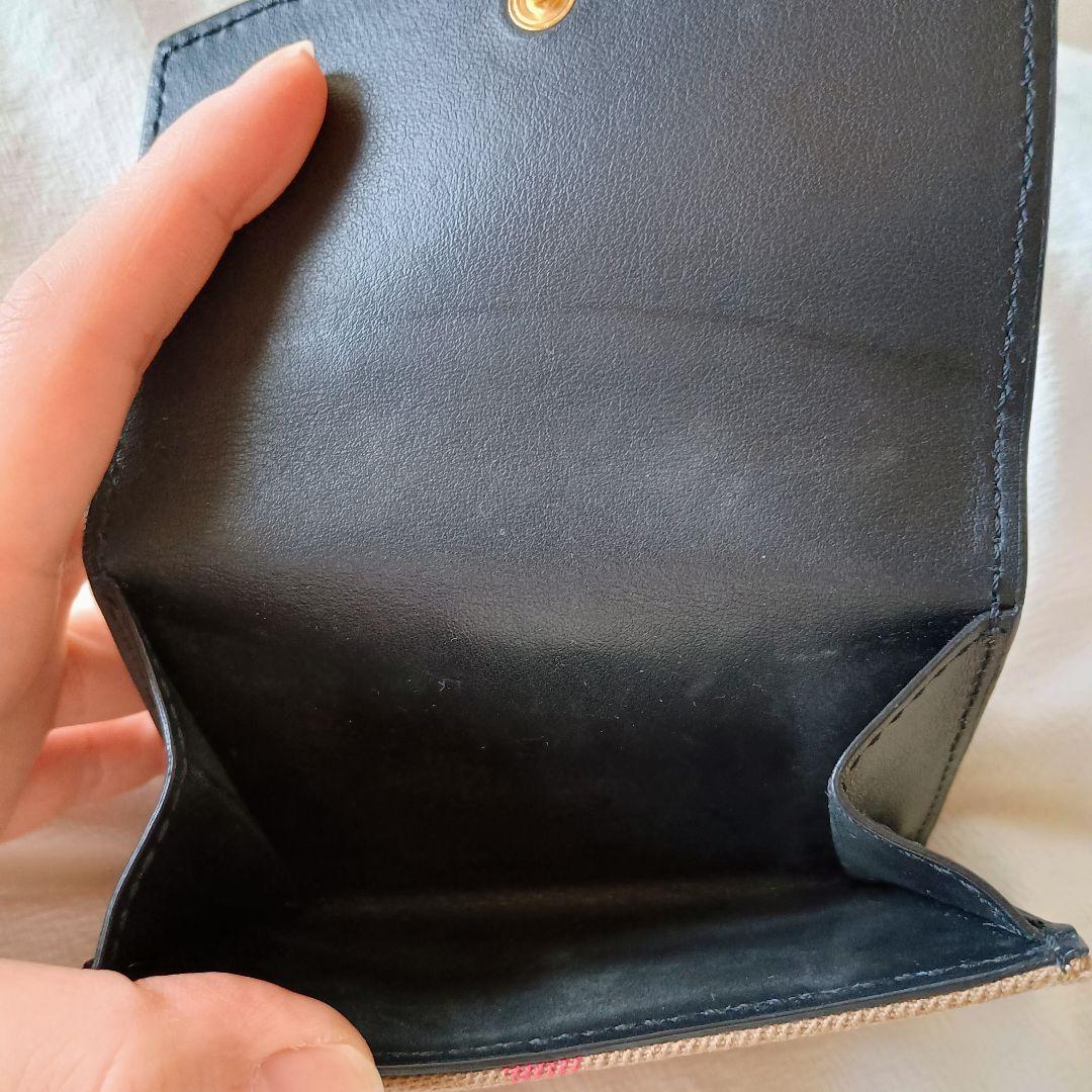 BURBERRY 二つ折り財布 ブラック ベージュ チェック柄