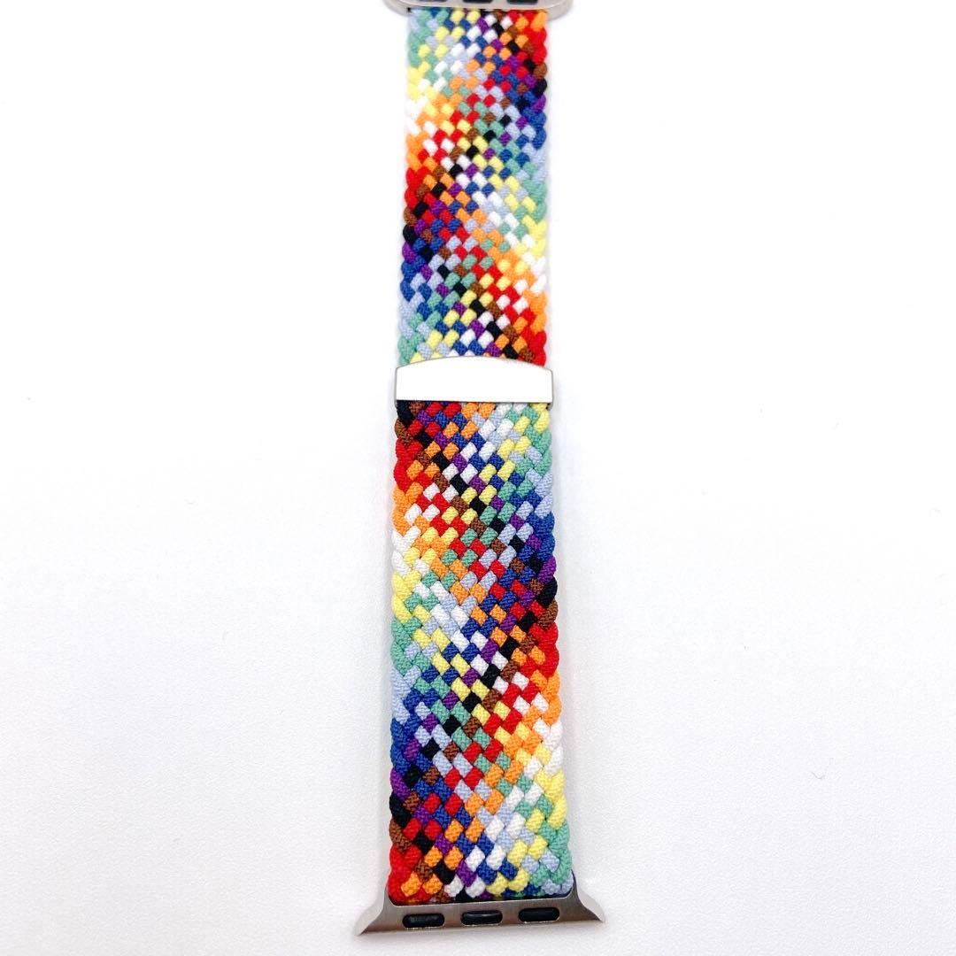 Applewatch コンパチブルバンド 41mm レインボー