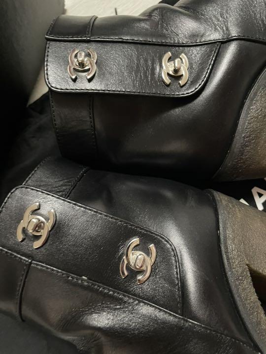 ブランド☿ CHANEL ブーツ ブーティ ココマーク qAYL6-m53058652999 ターンロック ショートブーツ ⊆められまし