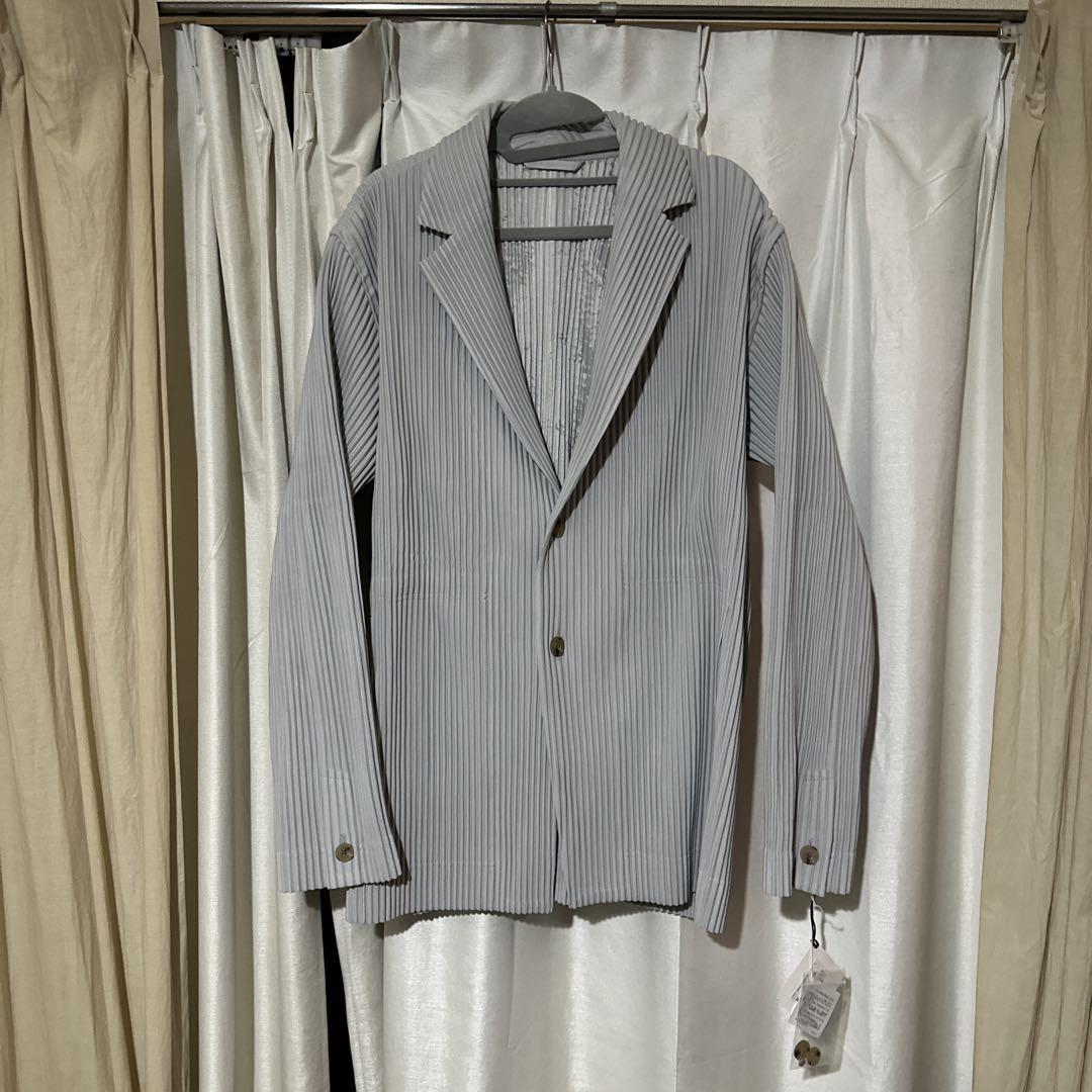 Homme Plisse オムプリッセ ジャケット ライトグレー【Size4