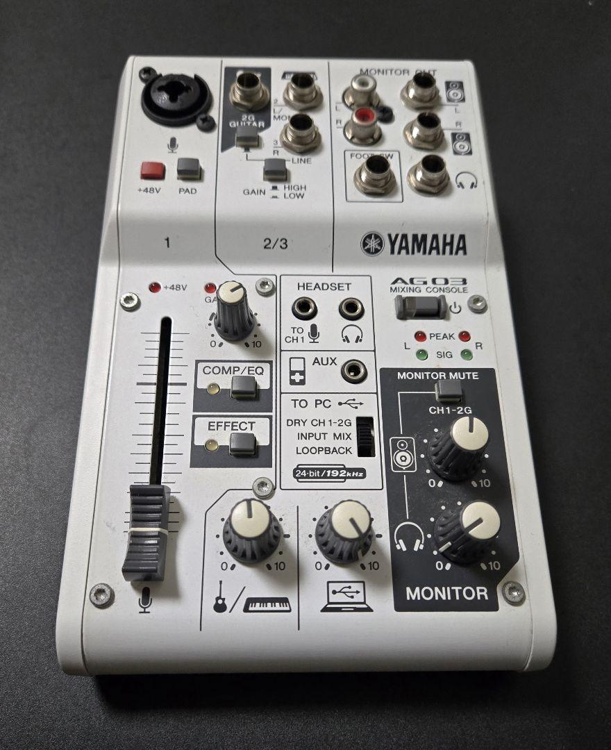 YAMAHA AG03 ミキシングコンソール USB接続