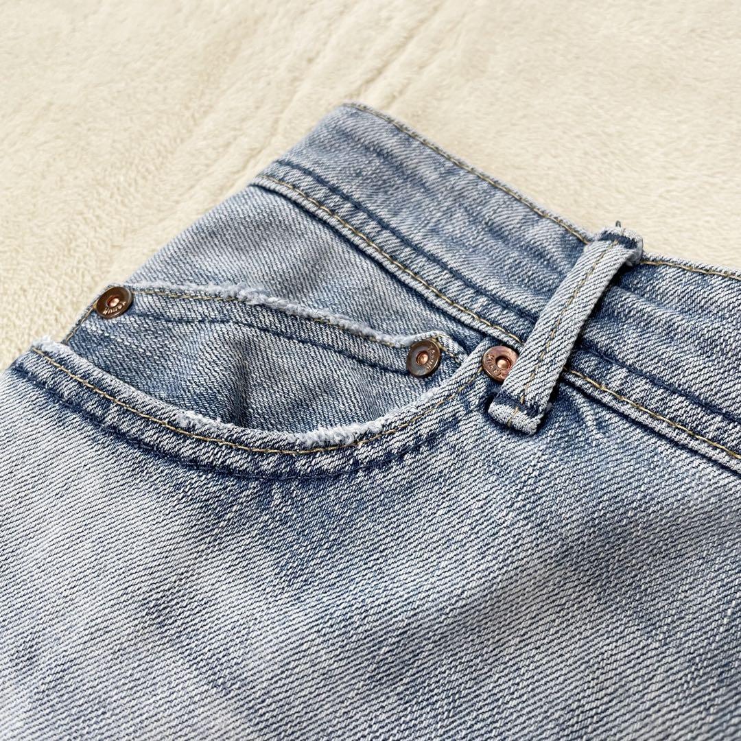 【人気完売】ヤヌーク　金子綾　コラボ　ボーイズクロップド　サックス　カットオフ
