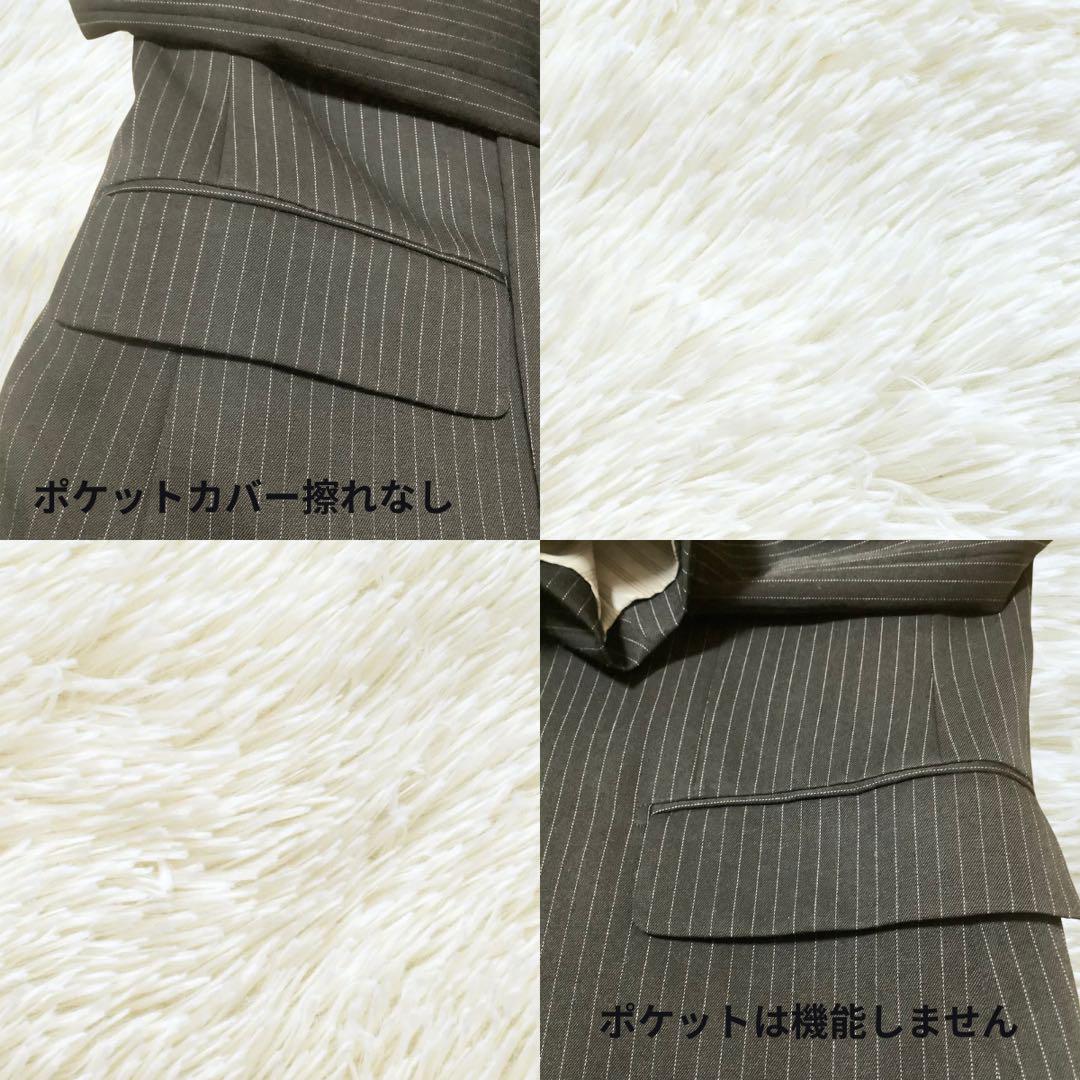【未使用級】コムサイズム ブラック 裏地ブラックチェック柄 スリーピーススーツ