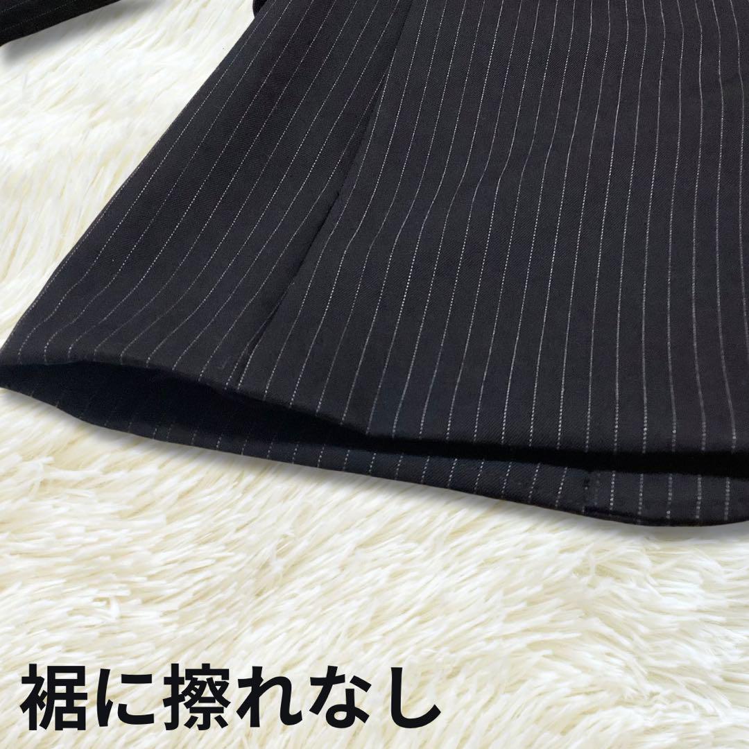【未使用級】コムサイズム ブラック 裏地ブラックチェック柄 スリーピーススーツ