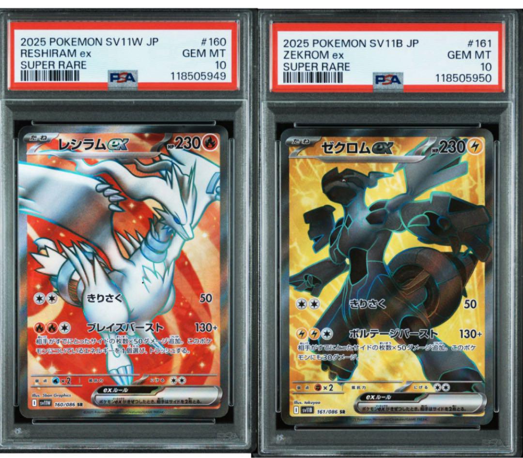 【即発送最安値！】レシラムex ゼクロムex sa連番PSA10 本日発送 期間限定最安値！】レシラムex ゼクロムex PSA10 連番 - メルカリ