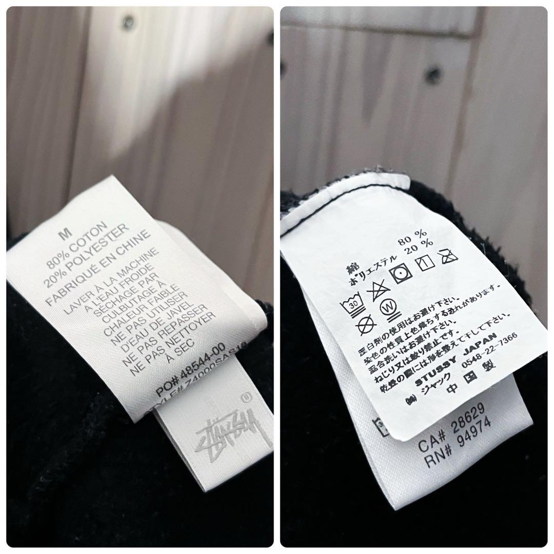 【M】ステューシー 両面プリント ルイン フォトアート スウェット パーカー 黒 【M】ステューシー 両面プリント ルイン フォトアート スウェット パーカー 黒