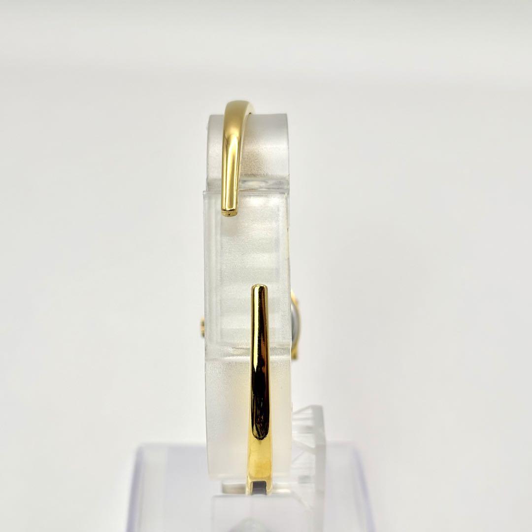 ✨電池交換済・美品✨アンドレムッシュ　ローズ　ストーン　バングル　腕時計　花柄