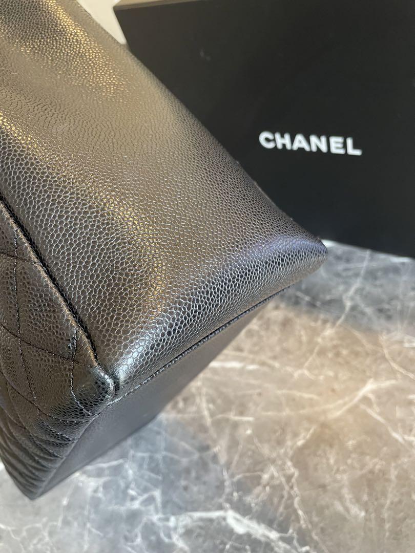 美品　CHANEL マトラッセ チェーントートバッグ　キャビアスキン