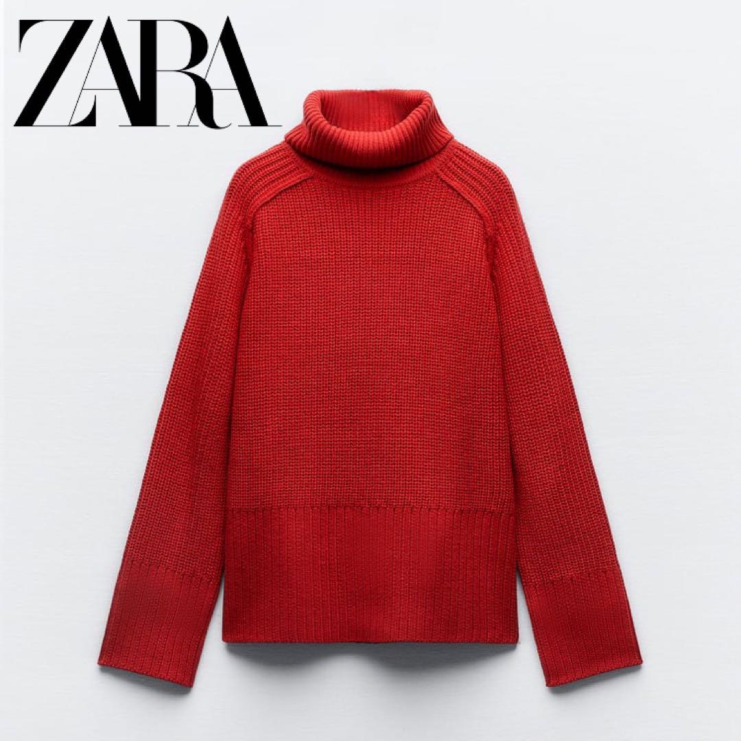 新品☆ZARA ザラ ハイネックニットセーター S ZARA - 【完売/新品】ZARA ハイネックニットセーター Sの通販 by