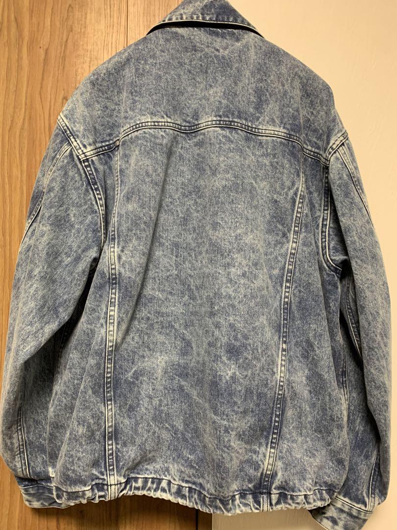 ジャケット・アウター CHEMICAL BLEACHED DENIM SHORT ZIP JACKET