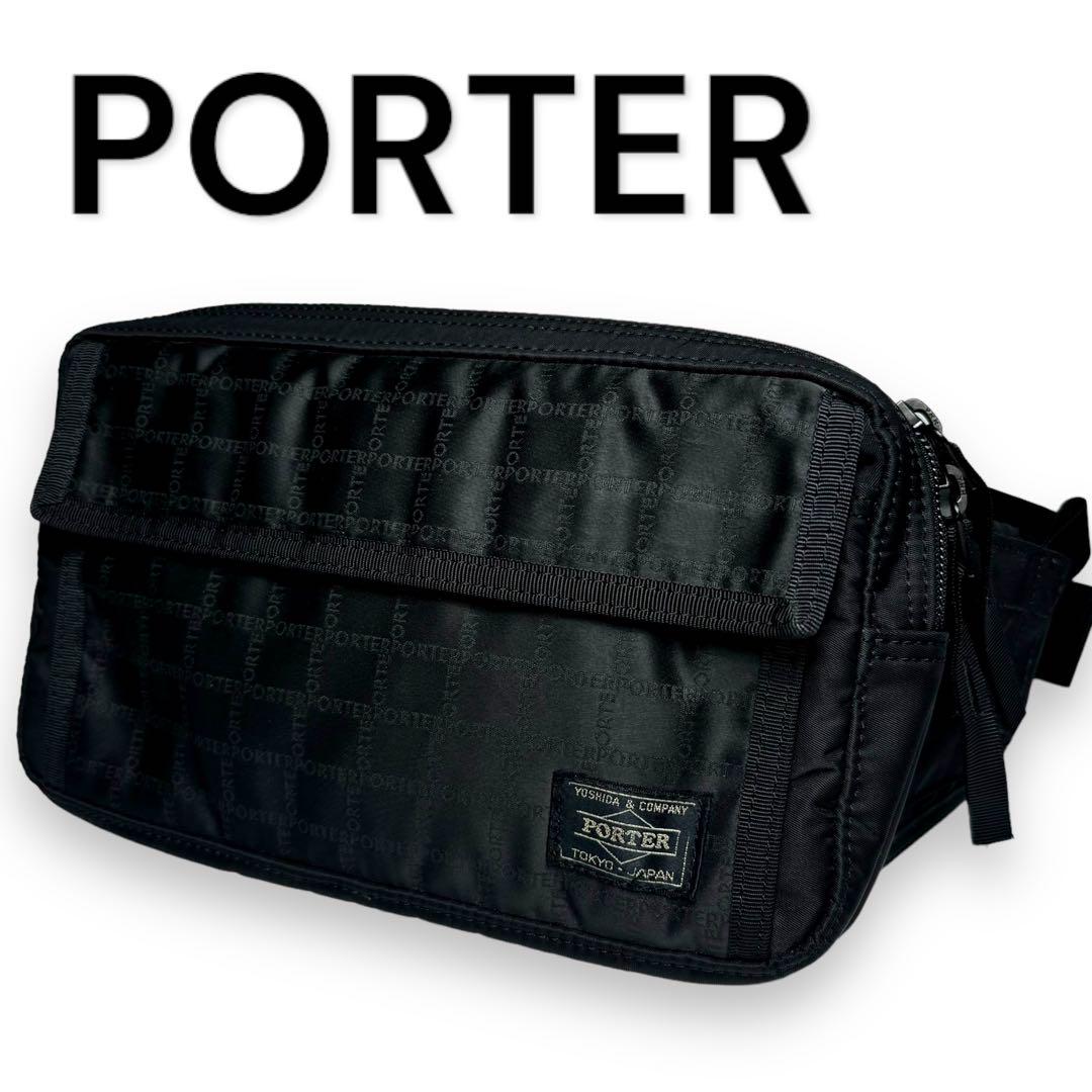 【美品】　PORTE  ショルダー・ウエストポーチ　3way　ボディーバッグ　黒