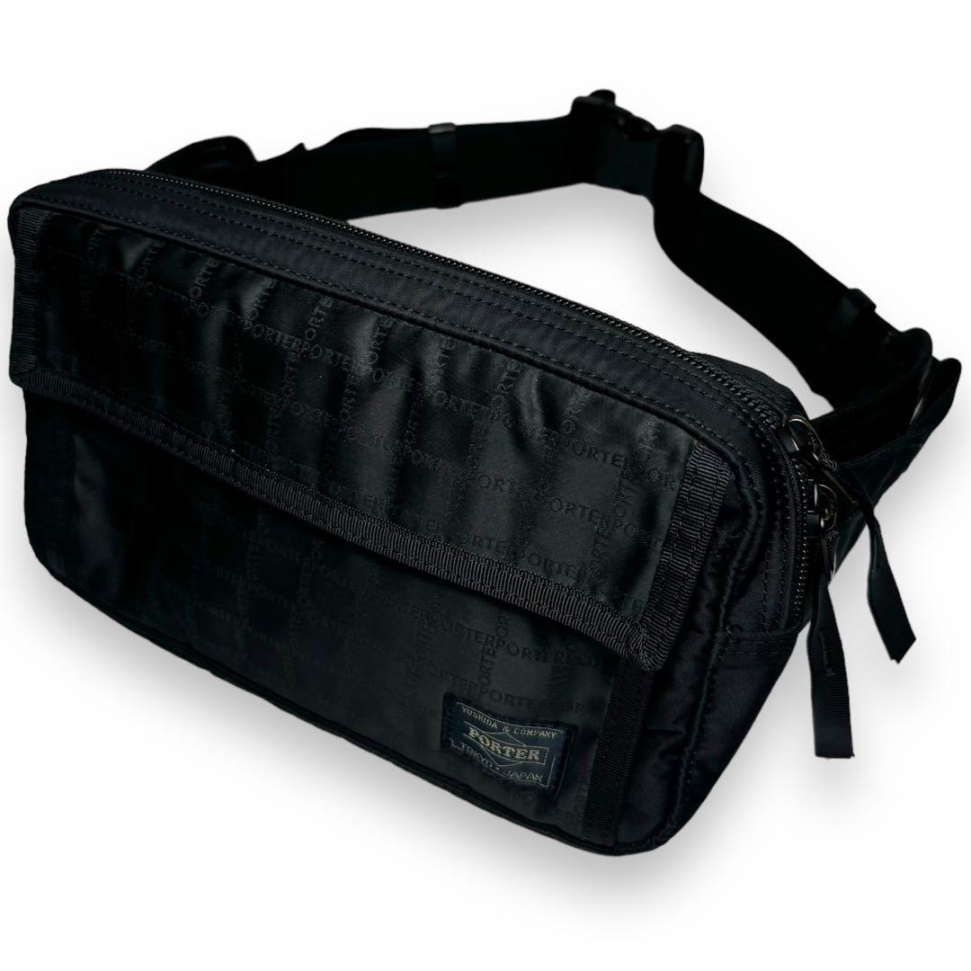 【美品】　PORTE  ショルダー・ウエストポーチ　3way　ボディーバッグ　黒