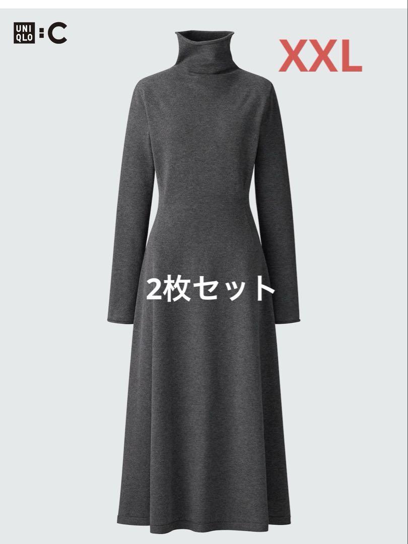 ユニクロ　2枚セット スムーススフレフレアワンピース XXL