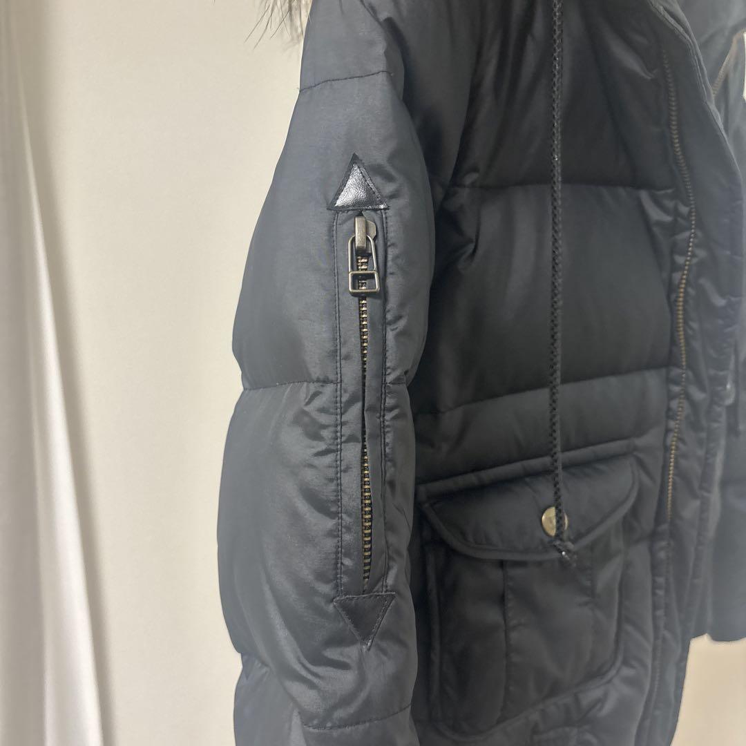 BURBERRY BLUE LABELファー付きダウンジャケット ブラック