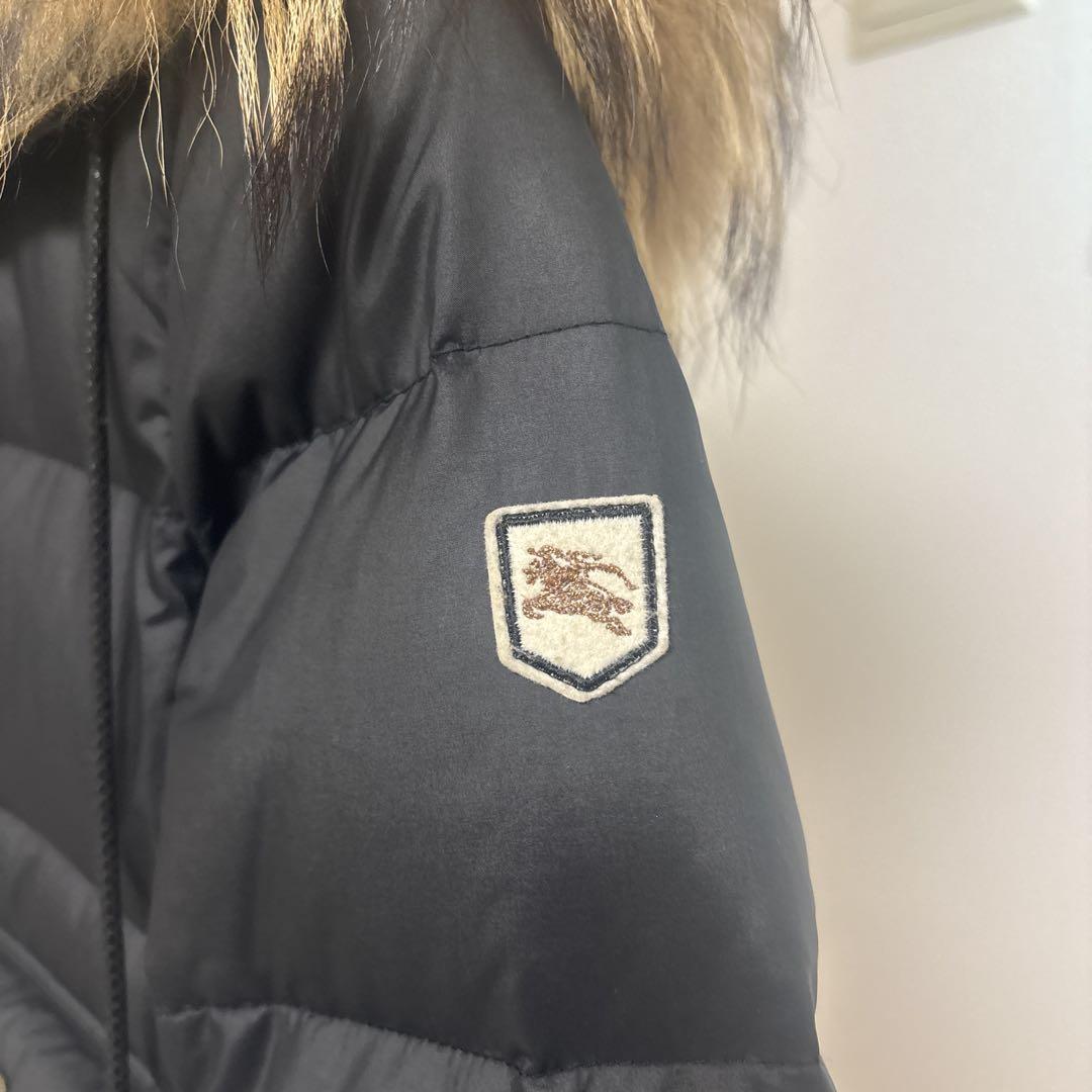 BURBERRY BLUE LABELファー付きダウンジャケット ブラック