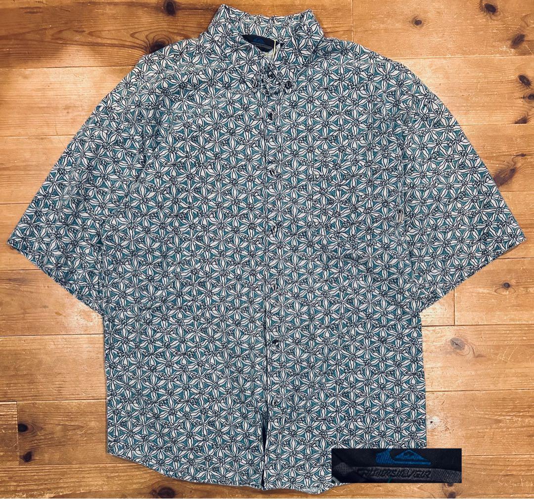 シャツ 古着 90s Quick Silver クイックシルバー 総柄 USA製