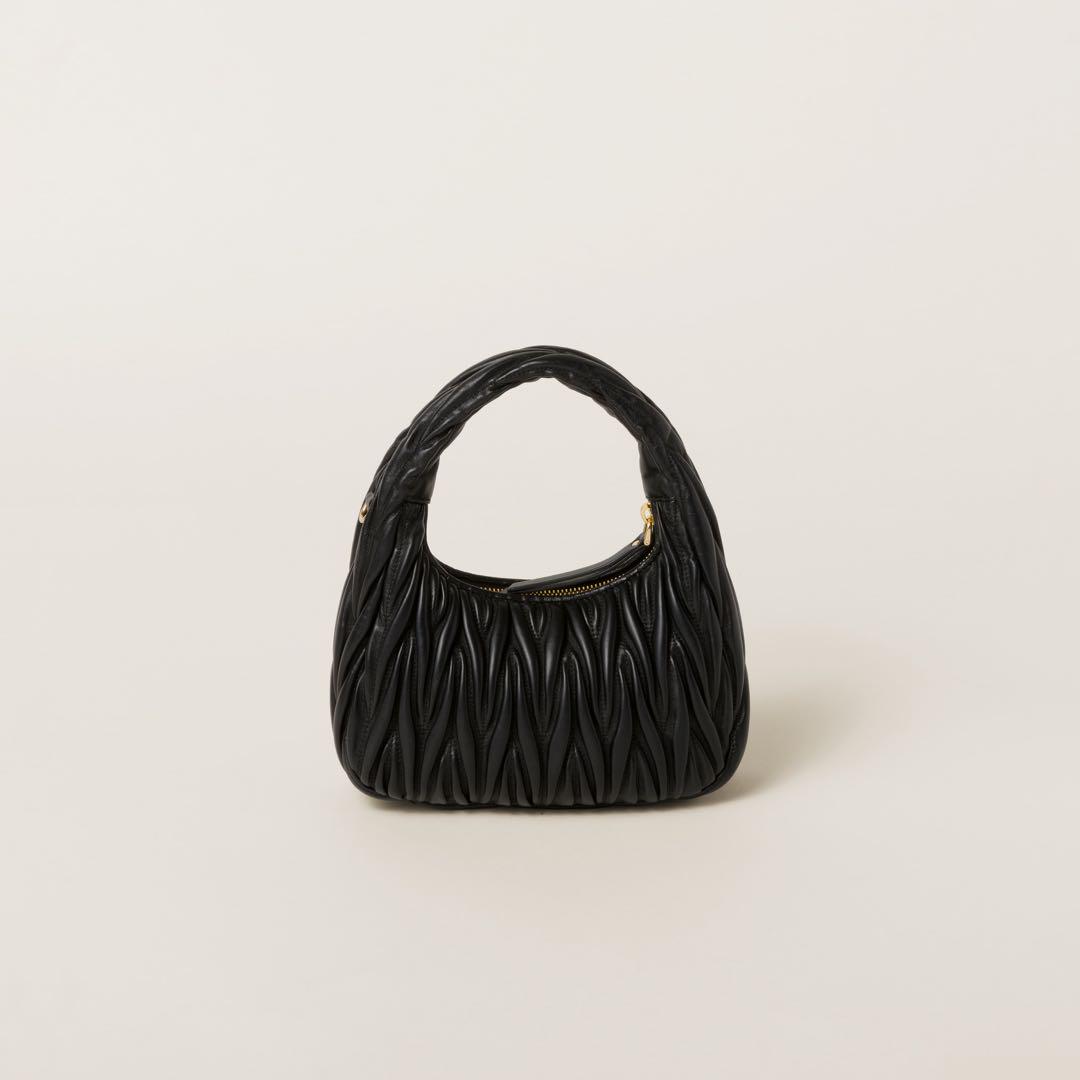 【数量限定】MiuMiu_women / レザー ハンドバッグ / Black MIU MIU ブラックレザー ハンドバッグ