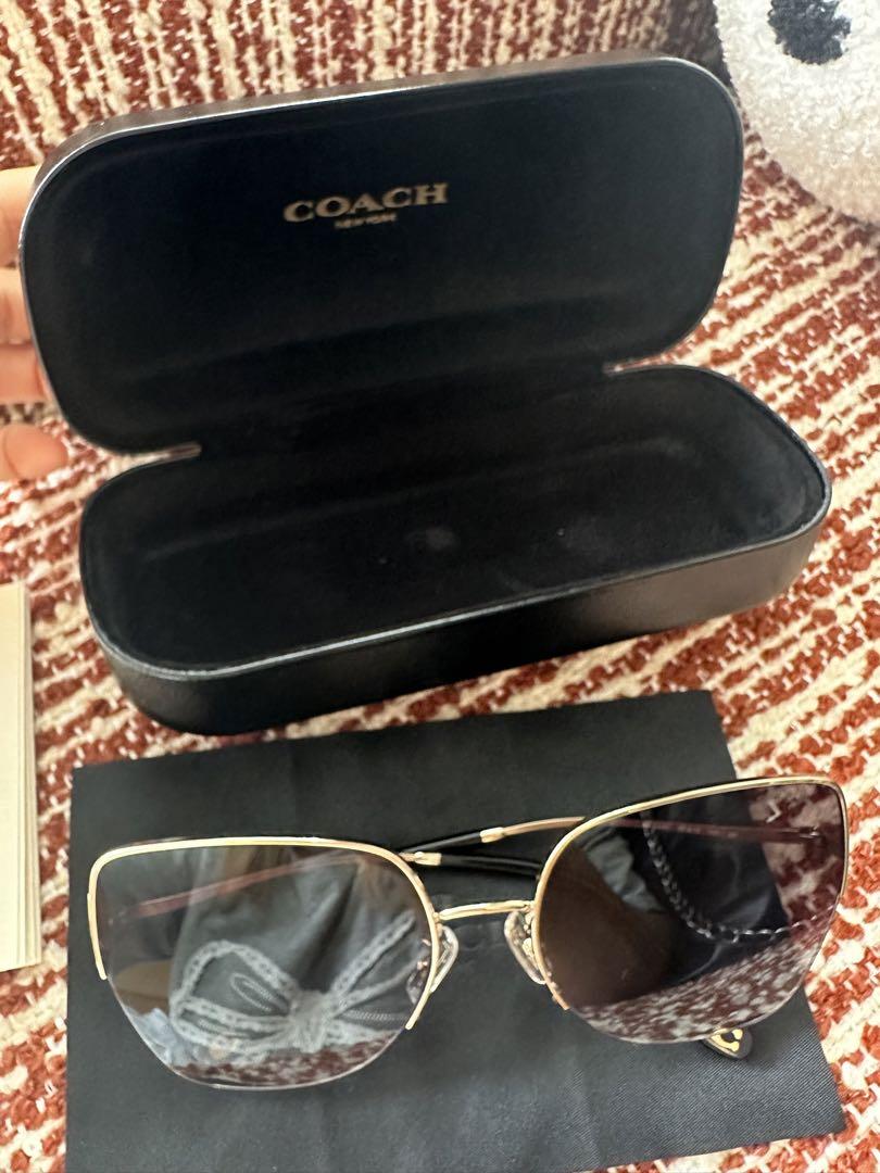 COACH ブラックネイビーサングラス ケース付きレディースサングラス新品未使用