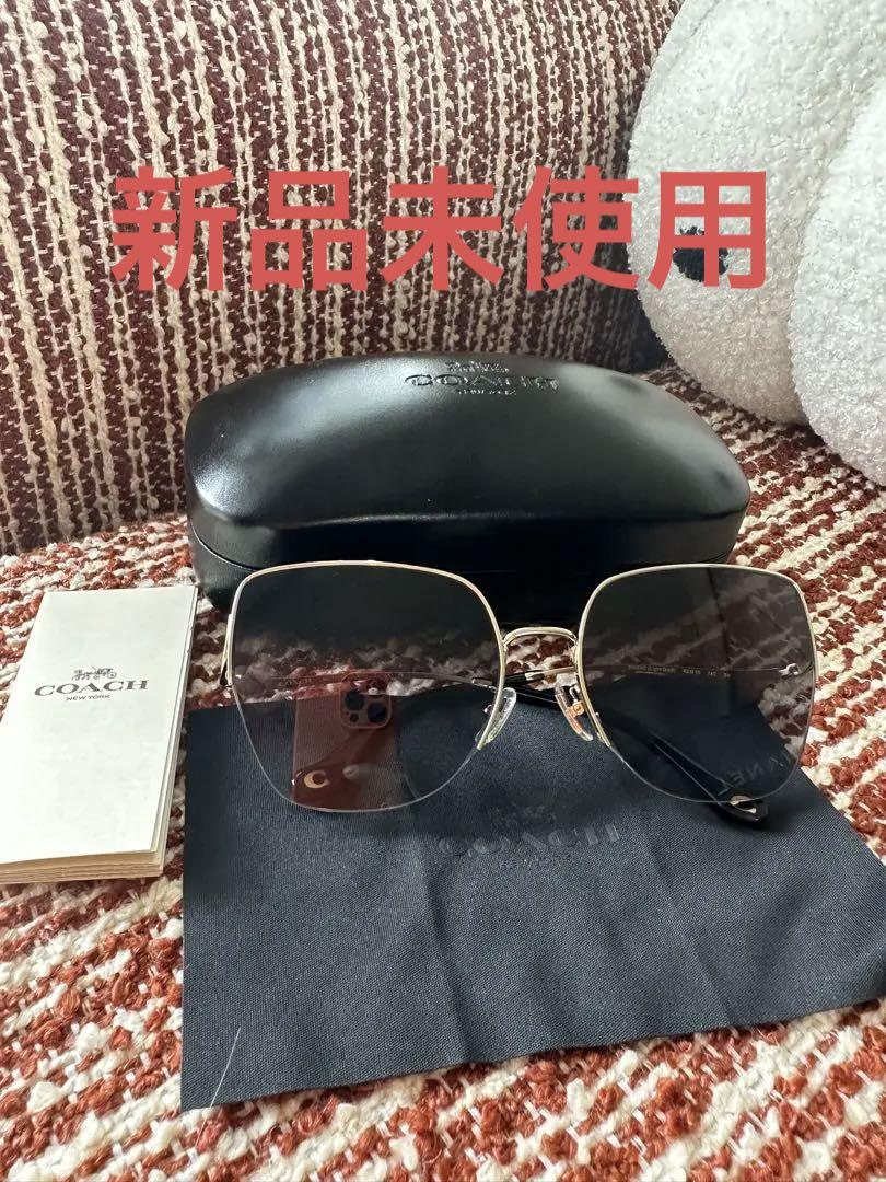 COACH ブラックネイビーサングラス ケース付きレディースサングラス新品未使用