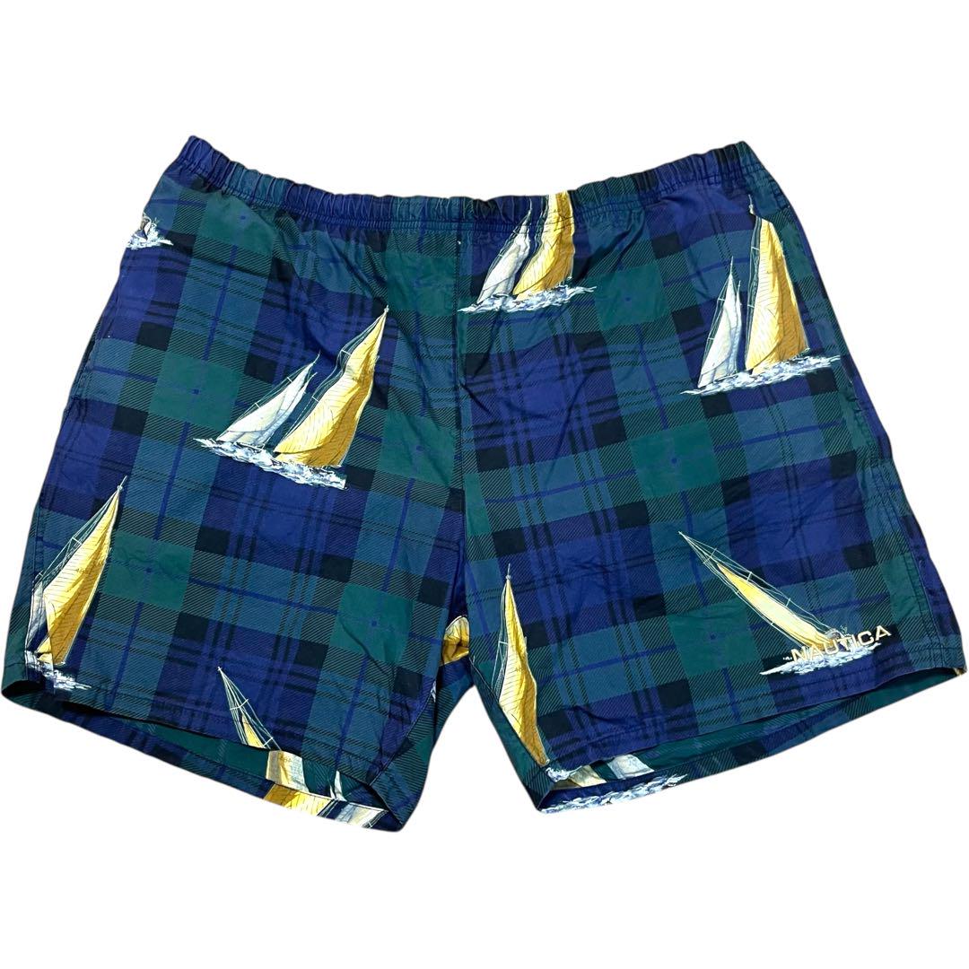 Nautica ショートパンツ XL 80s 90s スイムショーツ