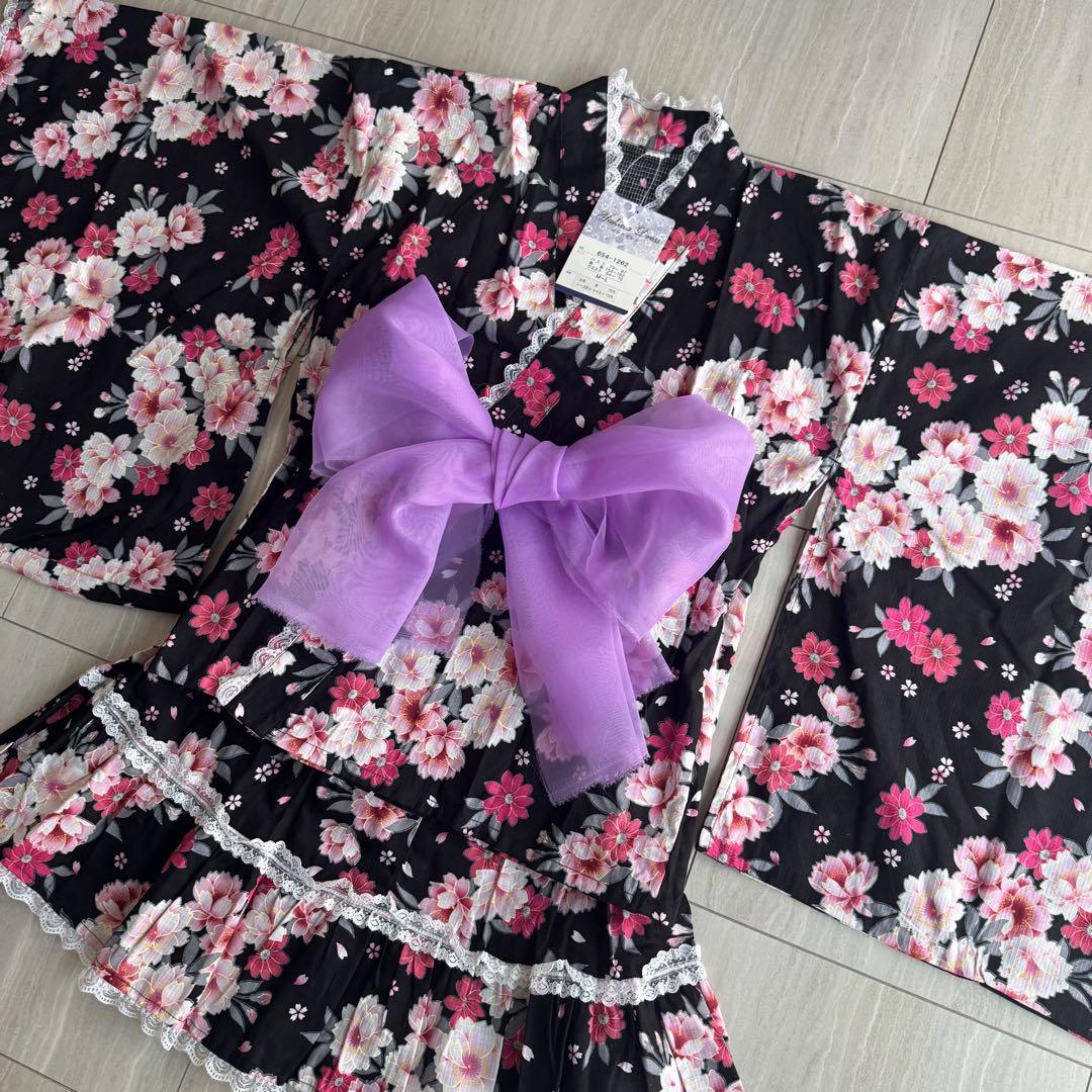 新品 浴衣ドレス 大人用 y2k 姫系 地雷 ゆかた ドレス レース