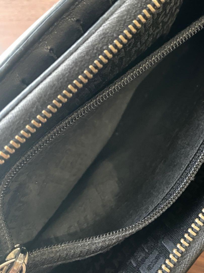 【ジャンク品】CHANEL 長財布　カーフスキン　ブラック　ラウンドファスナー