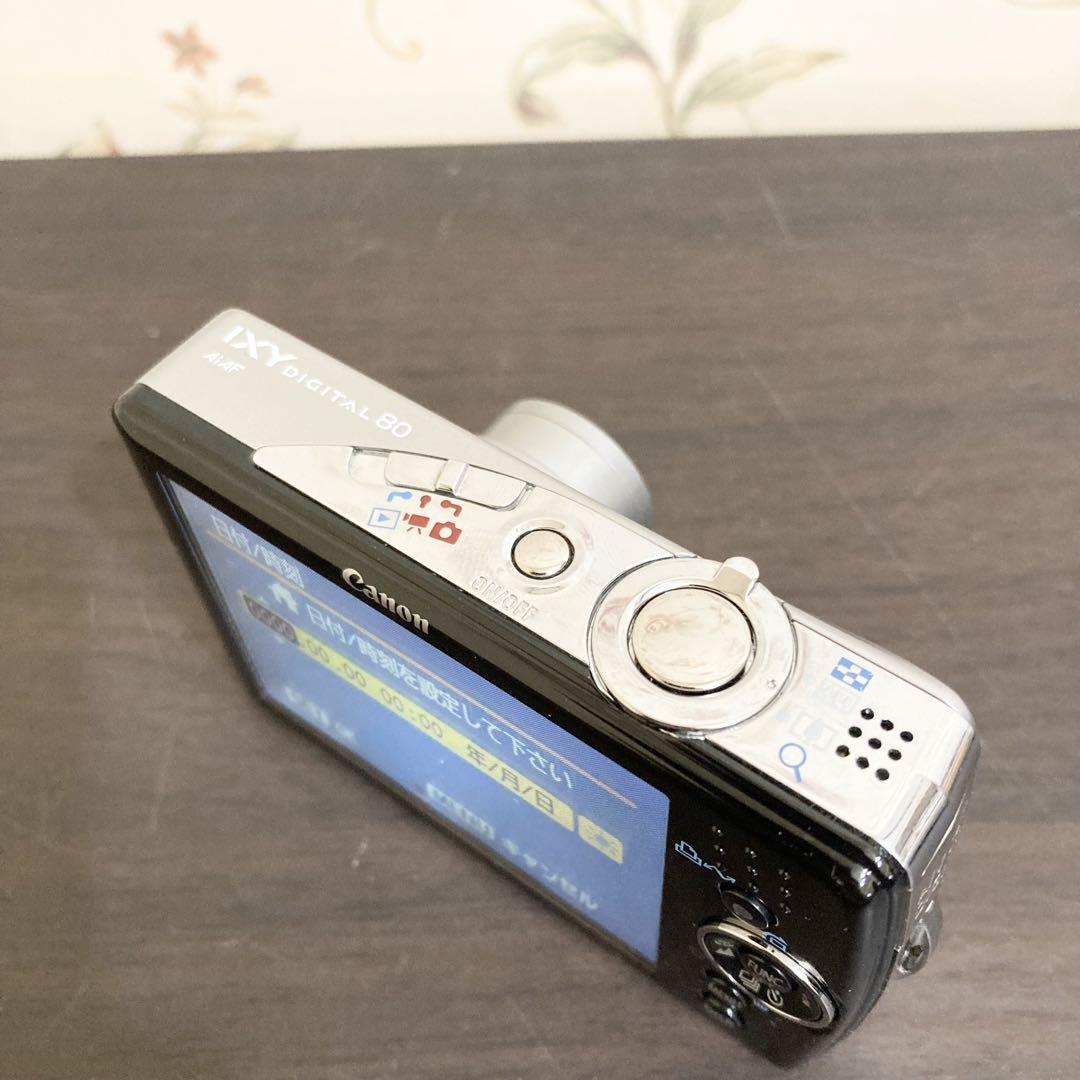 Canon デジカメ IXY DIGITAL 80 コンデジ シルバー 充電器付
