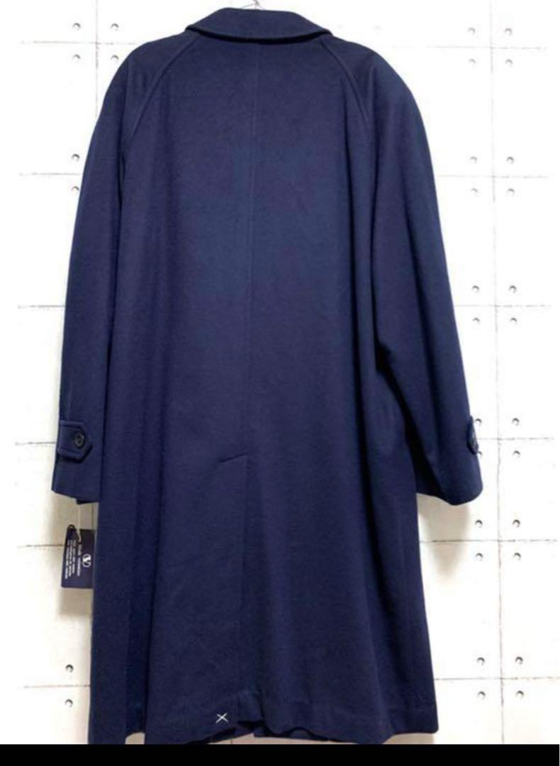 VALENTINO バレンチノ　カシミヤ 100% ステンカラーコート　ネイビー