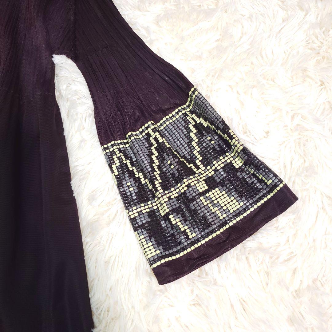 美品◇PLEATS PLEASE フレア チュニック ワンピース 黒 3