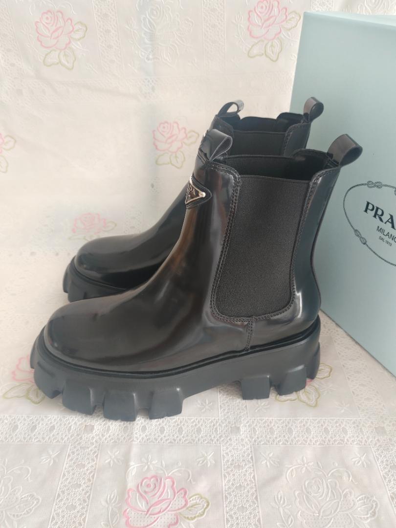 美品　PRADA プラダ　ブーツ　靴　黒 39