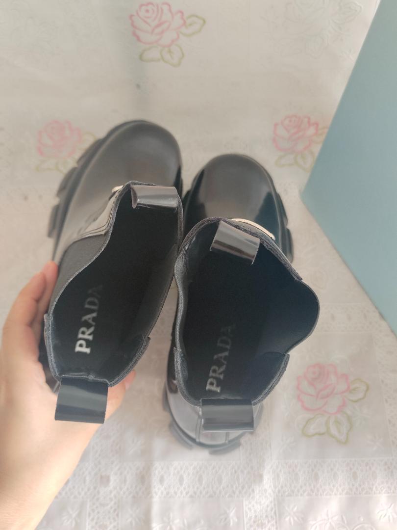美品　PRADA プラダ　ブーツ　靴　黒 39
