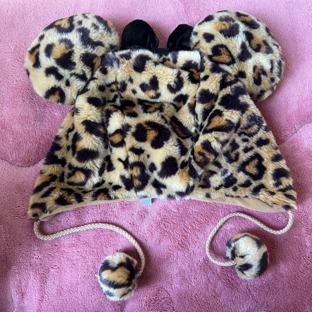 ディズニー　ヒョウ柄ファンキャップ