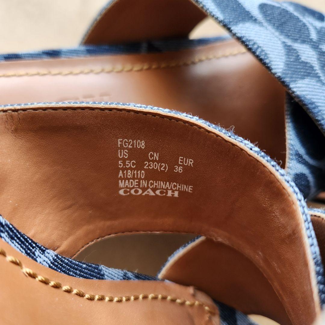 COACH デニムサンダル