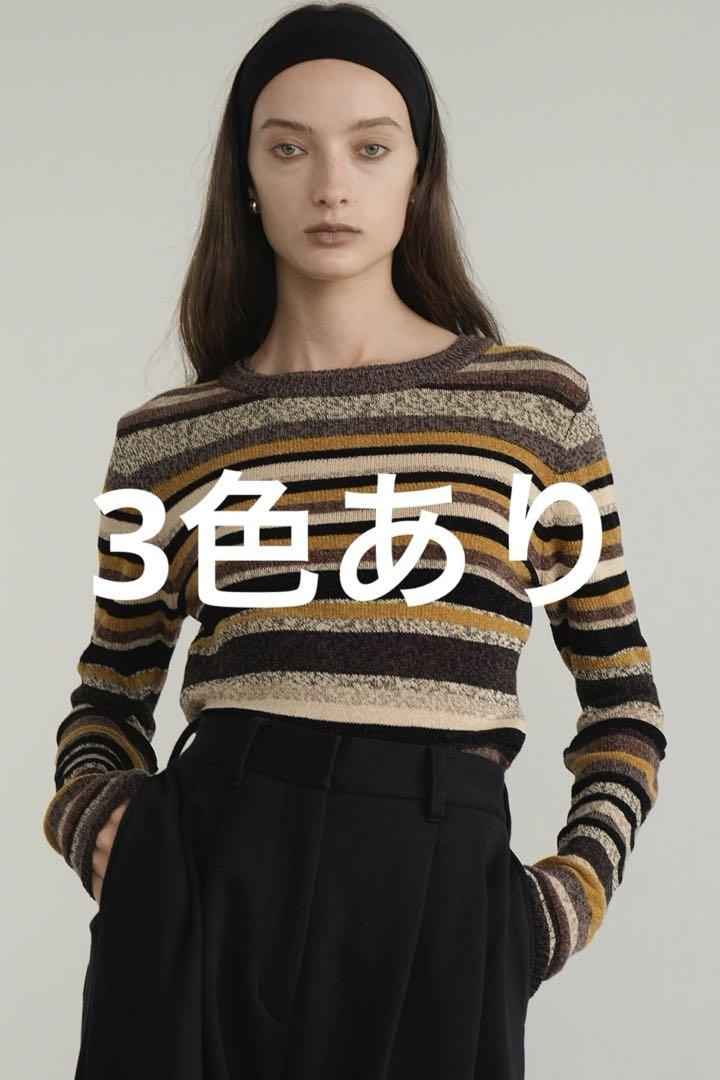 CLANE MOLE MIX BORDER KNIT TOPS
