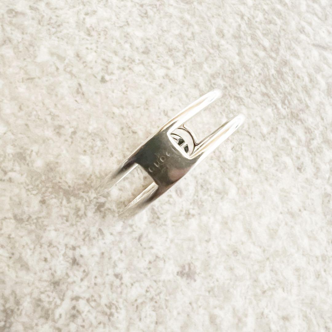 美品GUCCI グッチインターロッキングG ワイヤーリングAg925 シルバー