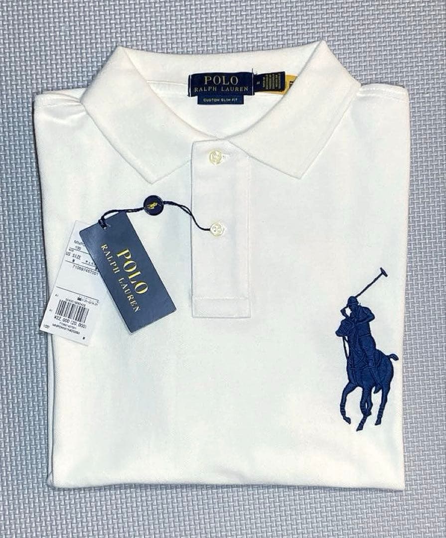 ポロラルフローレン ビッグポニーメッシュポロシャツ（WHT／M）