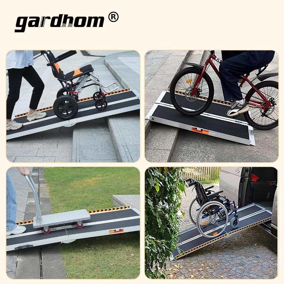 gardhom アルミスロープ 長さ183CM 幅73CM 荷重363KG