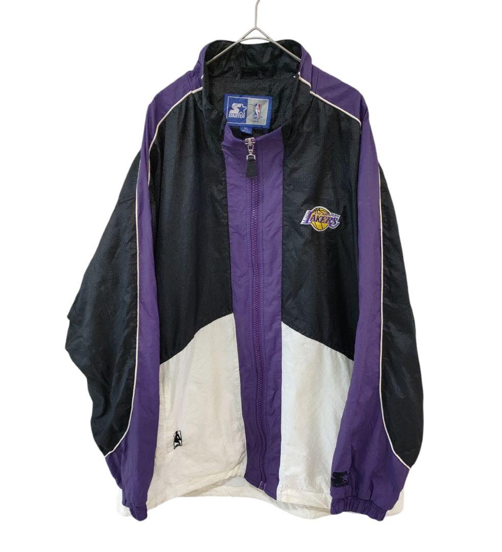 NBA / LAKERS ナイロンジャケット 紫/黒/白 XL バスケットボール