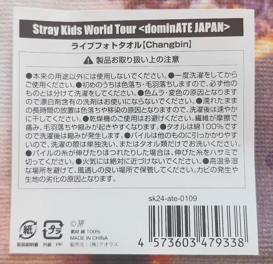 Stray Kids Changbin ライブフォトタオル