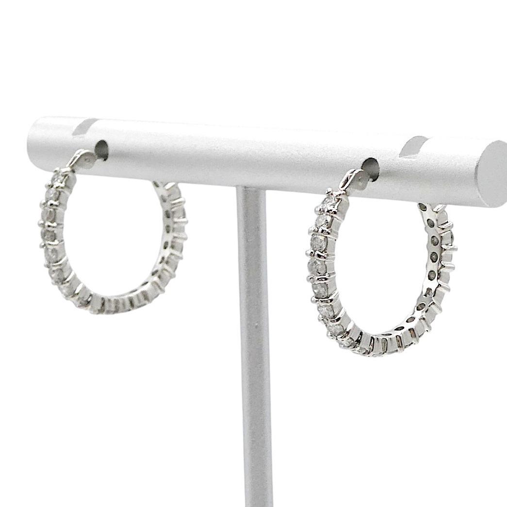 Pt900 フープ ピアス ダイヤモンド合計1.00ct フルダイヤ - メルカリ