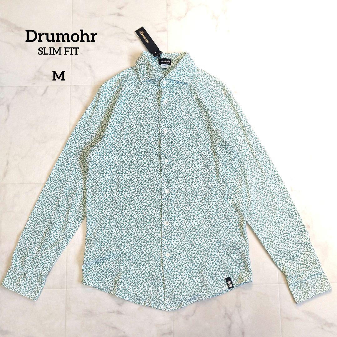 ドルモア DRUMOHR シャツ M 総柄 100%ピュアコットン