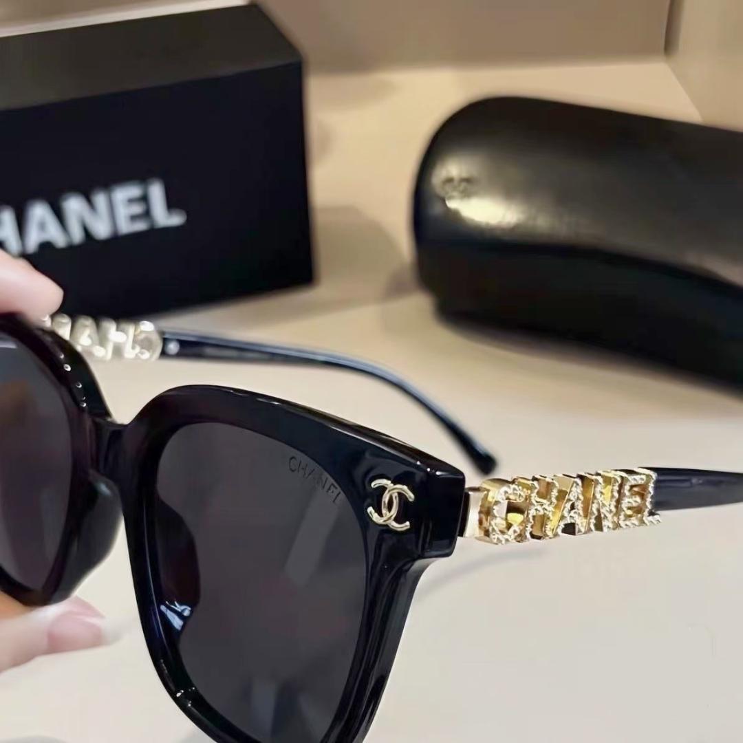【着画あり★美品】CHANEL ブラック サングラス シャネル CHANEL サングラス レディース メンズ （ブラック