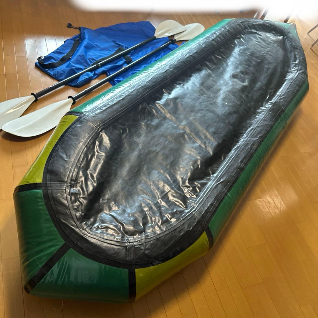 マーシャスフロンティアパックラフト大人2人用 グリーンやや傷や汚れあり