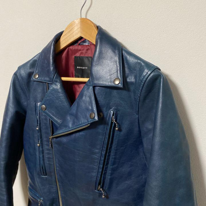 最新作得価 無骨品 Used Double Blue riders jacket. OMRoW-m53145149499 新作入荷低価